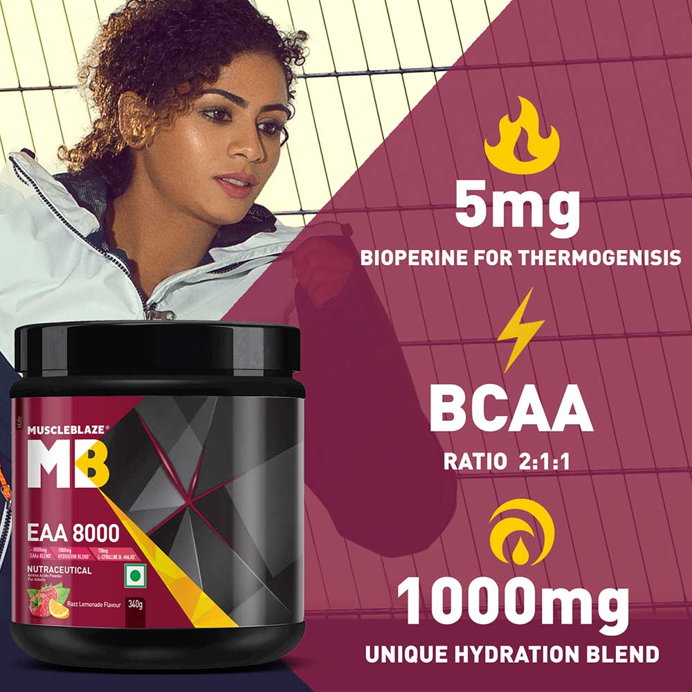 MuscleBlaze EAA 8000, 25 Servings, 340g
