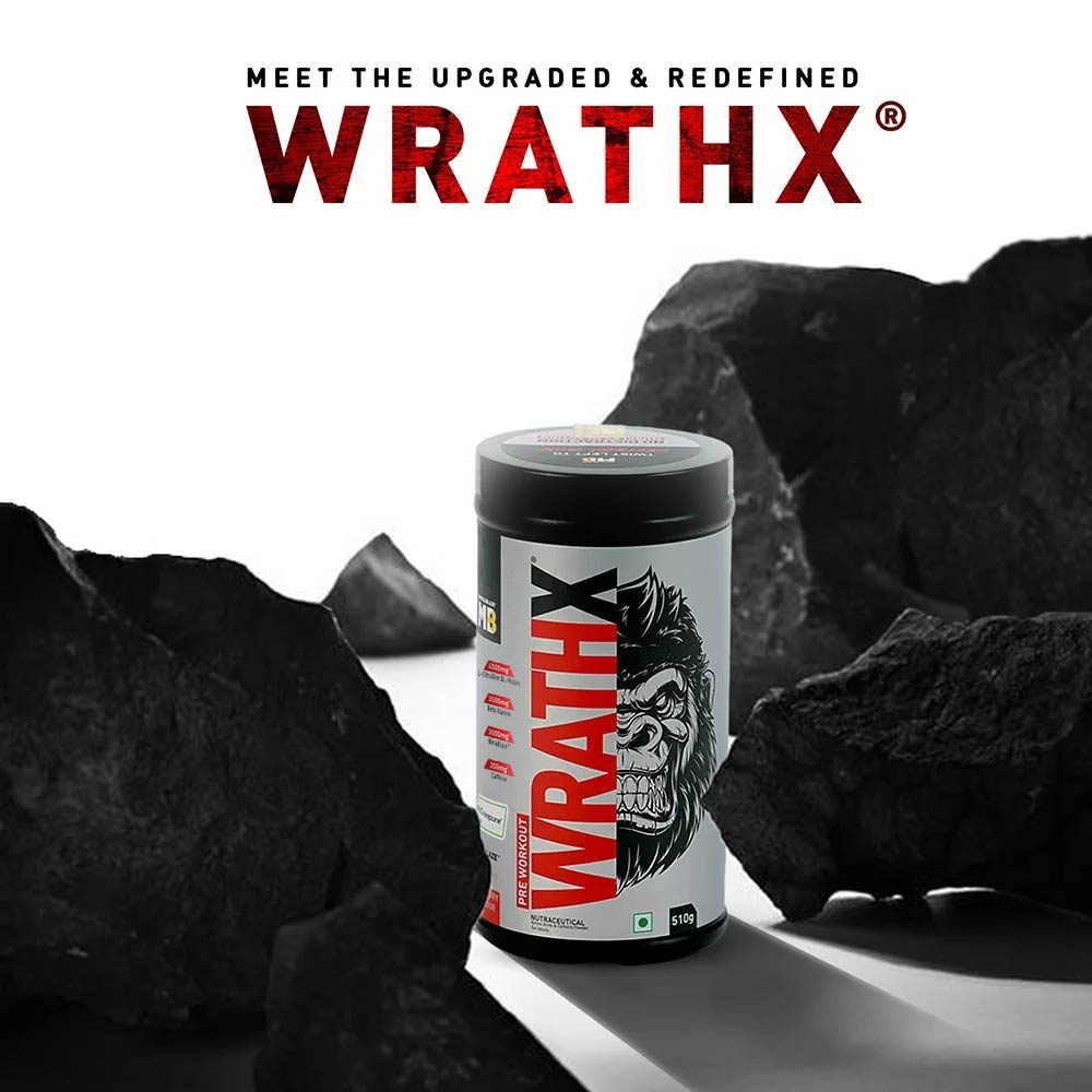 MuscleBlaze Pre Workout WrathX, 510g (1.12 lb)
