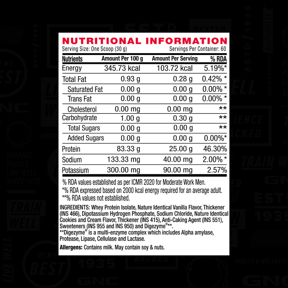 GNC AMP Pure Isolate (Advanced Muscle Building To Amplify Muscle Performance | Informed Choice Certified)