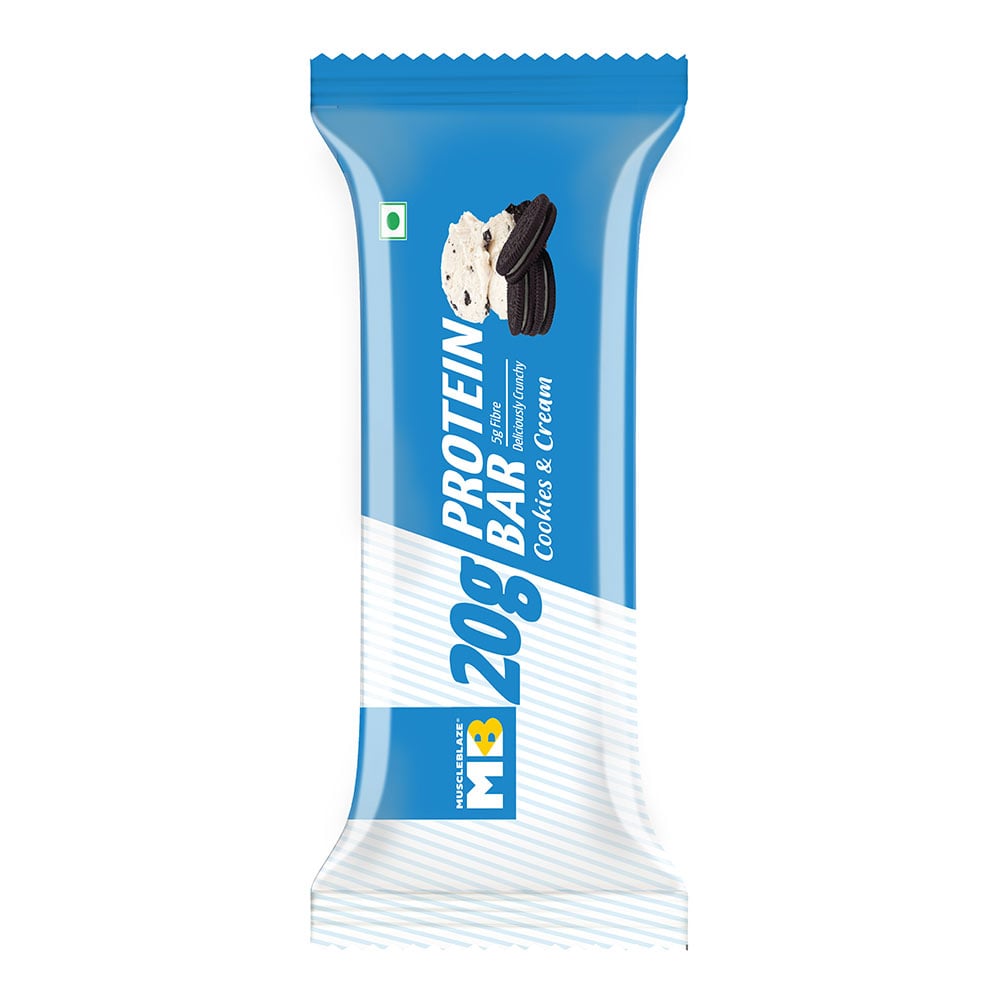 MuscleBlaze Protein Bar (20 gm Protein), 6 bar(s), Cookies & Cream