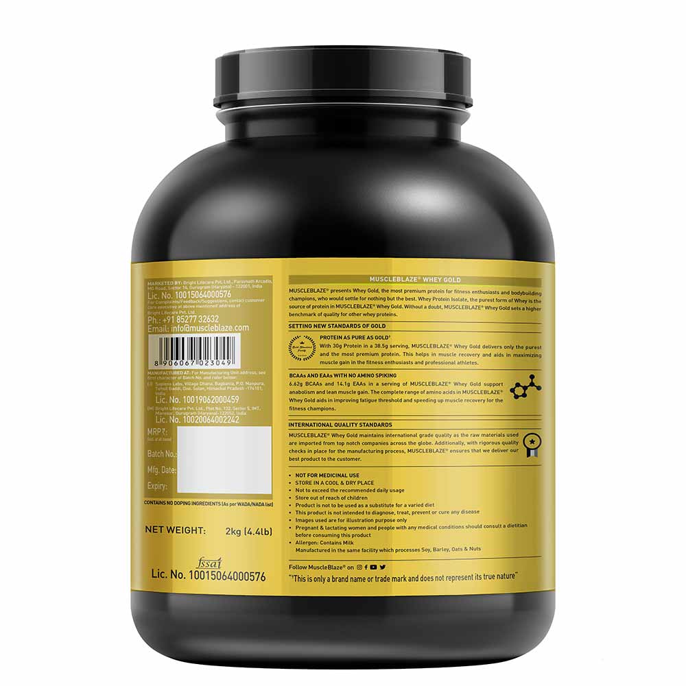 Muscleblaze Whey Gold 100% Whey Protein Isolate